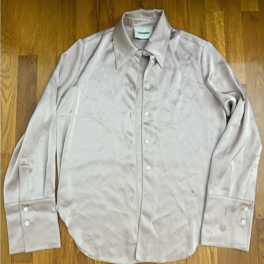 Nanushka Light Tan Dress Shirt